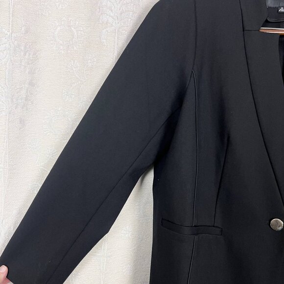 Eloquii The Ultimate Stretch One Button Blazer black ponte suit jacket classic - Picture 5 of 9